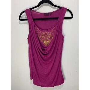 Apt.9 Womens Embellished Sleeveless Top Size M Purple